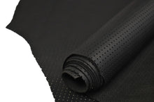 Load image into Gallery viewer, Black Perforated Cowhide 2.5–3oz - Buckskin Leather Co.
