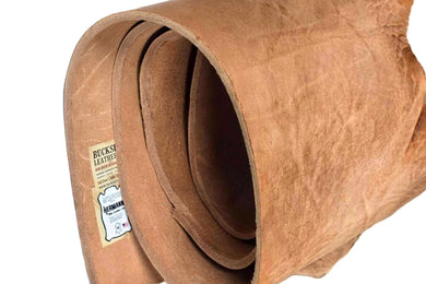 Hermann Oak® Old World Harness – Extra Heavy Veg - Tan Cowhide Belly - Buckskin Leather Co.